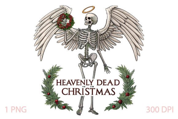 Heavenly Dead Christmas PNG: Editorial Illustrations