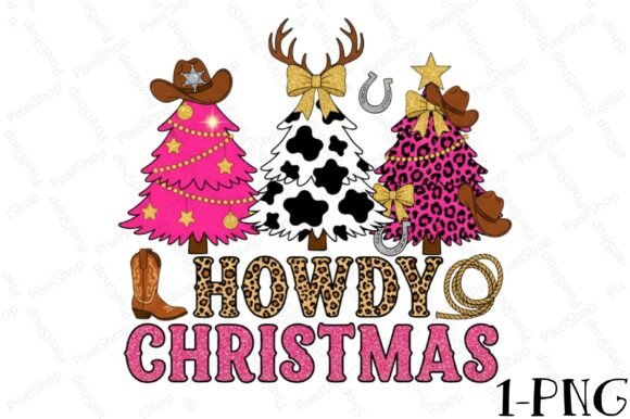 Howdy Christmas PNG: Western T-Shirt Designs