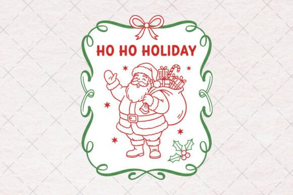 Review: Christmas Santa Claus Hand-Drawn Frame Illustrations