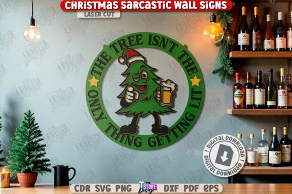 Review: Christmas Sarcastic Wall Sign Laser Cut for Embroidery