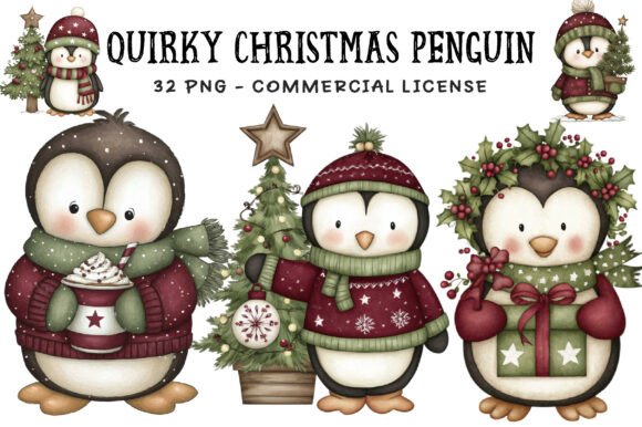 Review: Quirky Christmas Penguin Clipart Bundle
