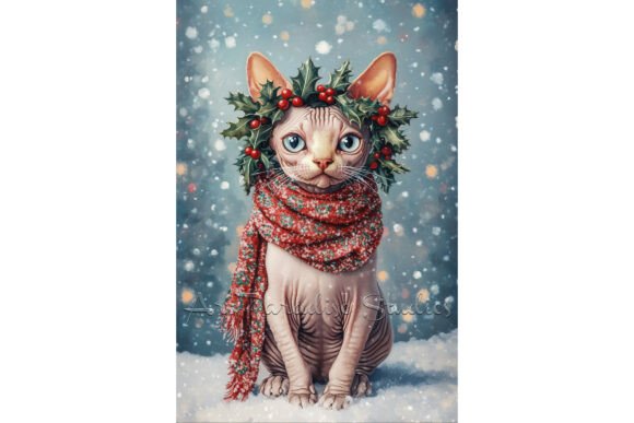 Reviewing Christmas Sphynx Cat Winter Wall Art