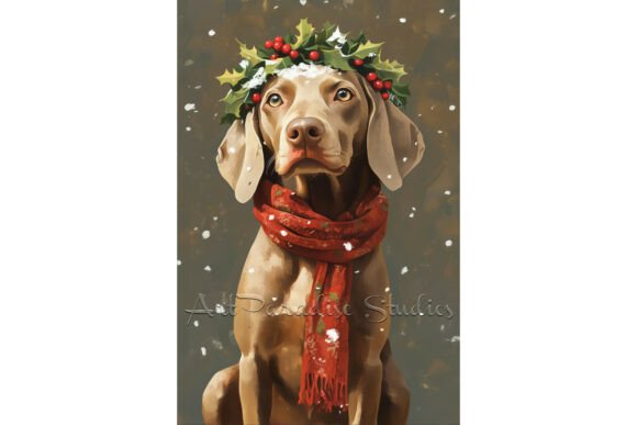 Reviewing Christmas Weimaraner Dog Wall Art Decor Illustrations