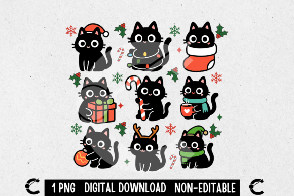 Reviewing Cute Christmas Black Cats Merry Catmas for Embroidery