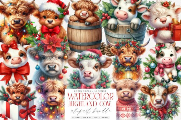 Reviewing the Christmas Cow Highland Cow PNG for Embroidery