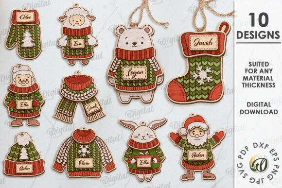 Reviewing the Christmas Sweater Ornaments Bundle Laser