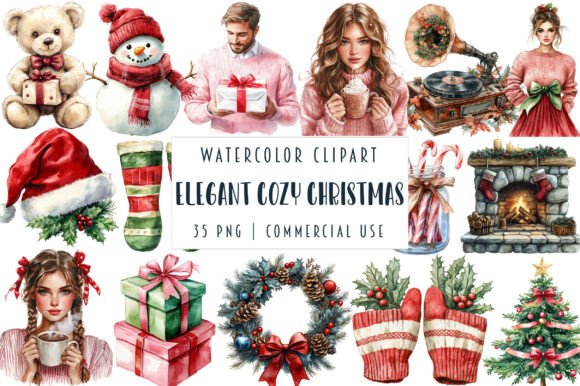 Reviewing the Elegant Cozy Christmas Clipart Bundle for Embroidery