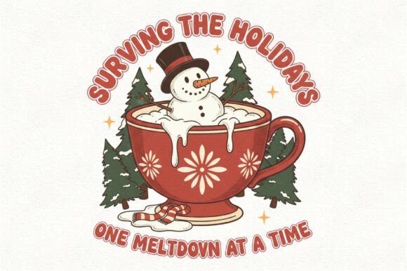 Sassy Holiday Humor PNG: Trendy Christmas Illustrations