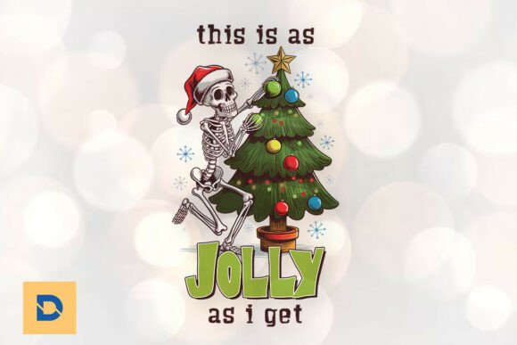 Skeleton Christmas Humor PNG for Print Templates