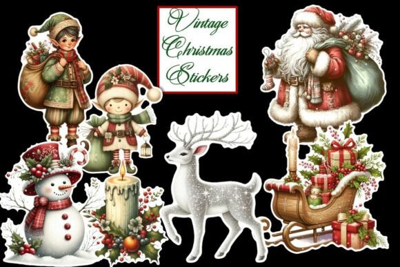Vintage Christmas Stickers PNGs: A Seller’s Review